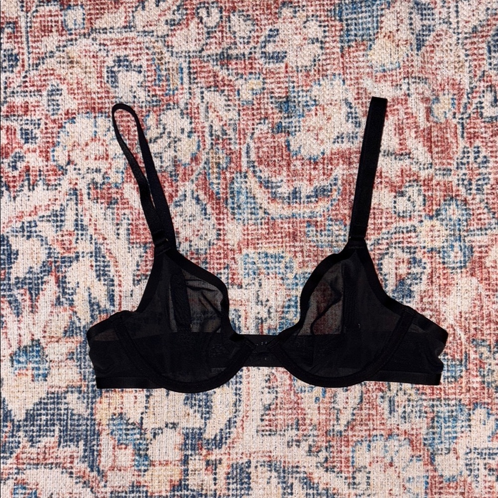 Cuup The Plunge Mesh Bra in Black SZ 32A NWOT - Picture 2 of 5